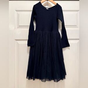 Kate Quinn Black Long Sleeve Kids Tulle Dress